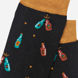Men's Beer Bottle Print Socks