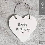 Happy Birthday Wooden Heart Sign