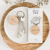 Mum Wooden Engraved Keyring