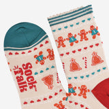 Gingerbread Fair Isle Socks