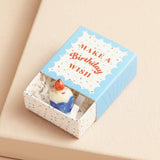 Tiny Matchbox Birthday Cake Ceramic Token
