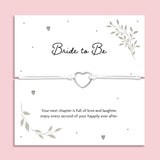 Bride to be White Heart Bracelet