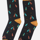 Men's Beer Bottle Print Socks