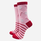 Candy Cane Christmas Socks