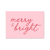 Merry and Bright A6 Postcard