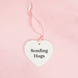 Sending Hugs Ceramic Heart