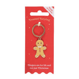 Festive Gingerbread Man Keyring