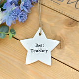 Best Teacher Ceramic Star