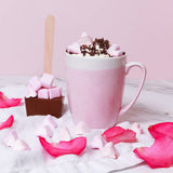 Milk Hot Chocolate Spoon with Heart Marshmallows