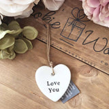 Love You Ceramic Heart