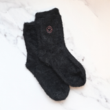 Black Smiley Cosy Socks