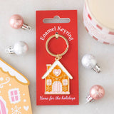 Gingerbread House Christmas Keyring