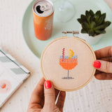 Aperol Cocktail Beginner Counted Cross Stitch Kit