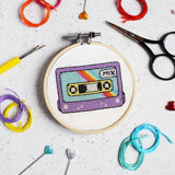 Mixtape mini cross stitch craft kit