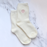 Cream Smiley Cosy Socks
