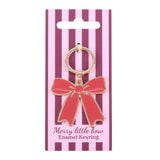 Red Bow Christmas Keyring