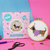 Sausage Dog Mini Cross Stitch Craft Kit