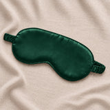 Dark Green Satin Eye Mask