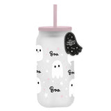 Ghost Glass Mason Jar | Pink