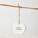 Hello Pumpkin Hanging Decoration