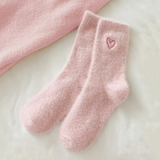 Light Pink Heart Cosy Socks