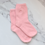 Light Pink Smiley Cosy Socks