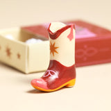 Cowboy Boot Matchbox Ceramic Token