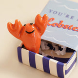 Tiny Matchbox Lobster Ceramic Token