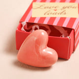 Tiny Matchbox Heart Ceramic Token
